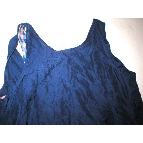 NWT $258 New Womens Marc Jacobs Silk Sleeveless Top Blue Pink Checks M Cowl Back - Picture 6 of 9